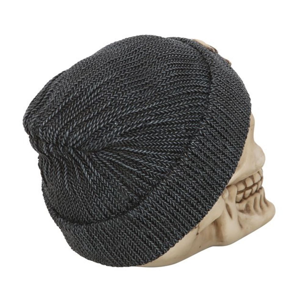 Eleanoras Skull Ornament with Beanie Figurines & Sculptures