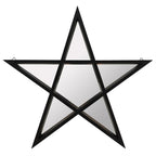 Eleanoras Black Framed Pentagram Mirror 