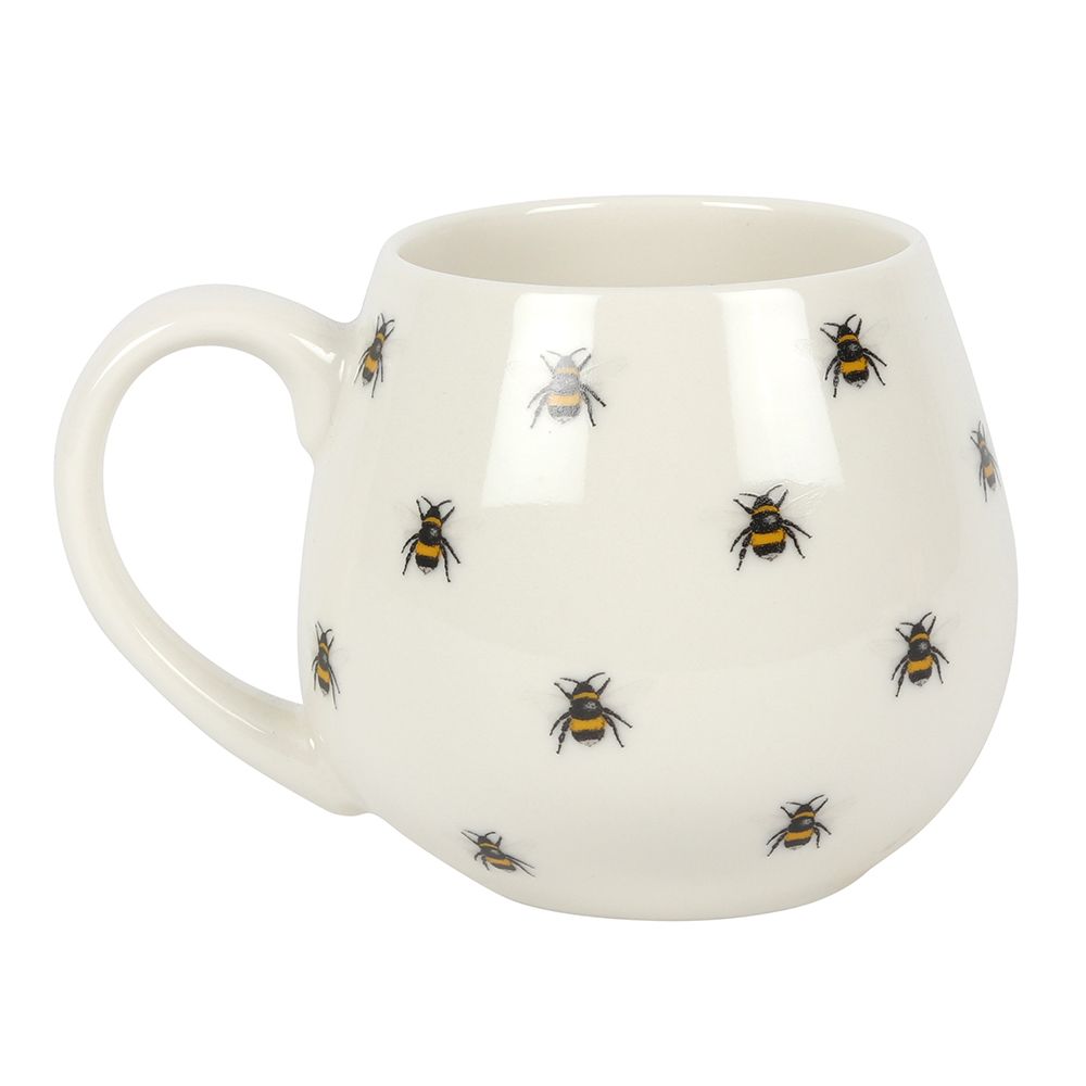 Eleanoras Bee Print Rounded Mug Mugs