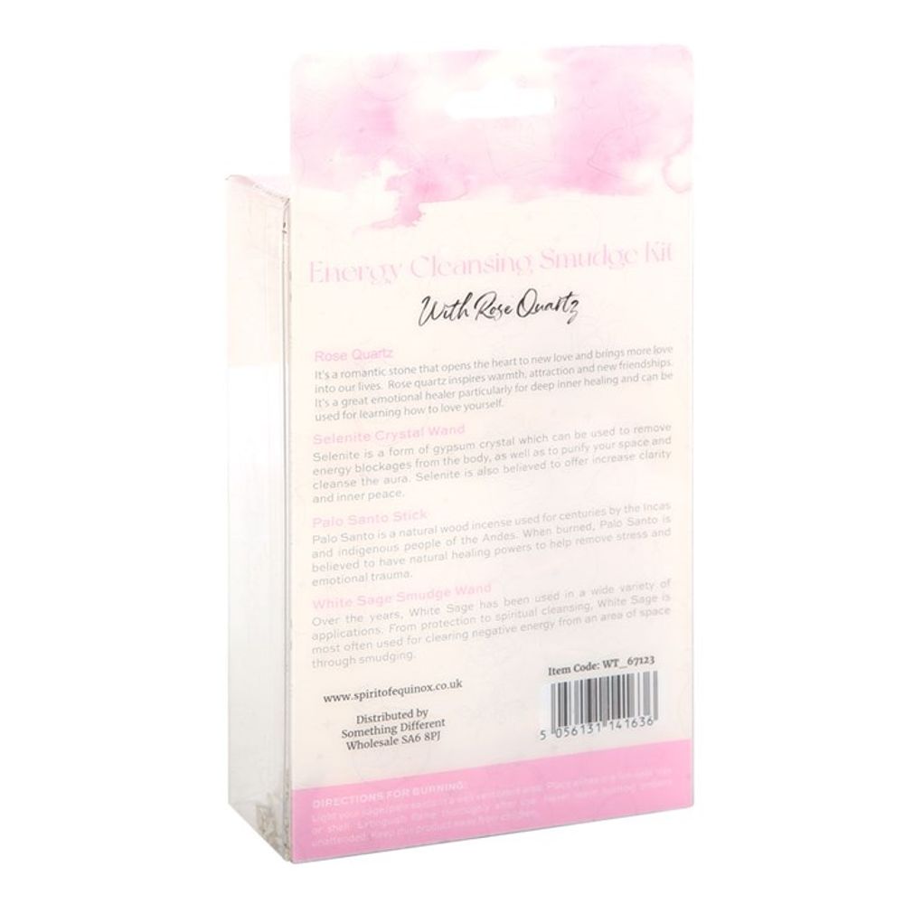 Eleanoras Smudge Kit With Rose Quartz Crystal Smudge Sticks