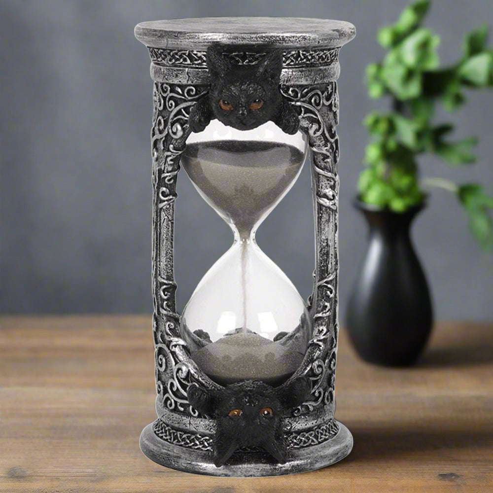 Eleanoras BLACK CAT HOURGLASS TIMER 