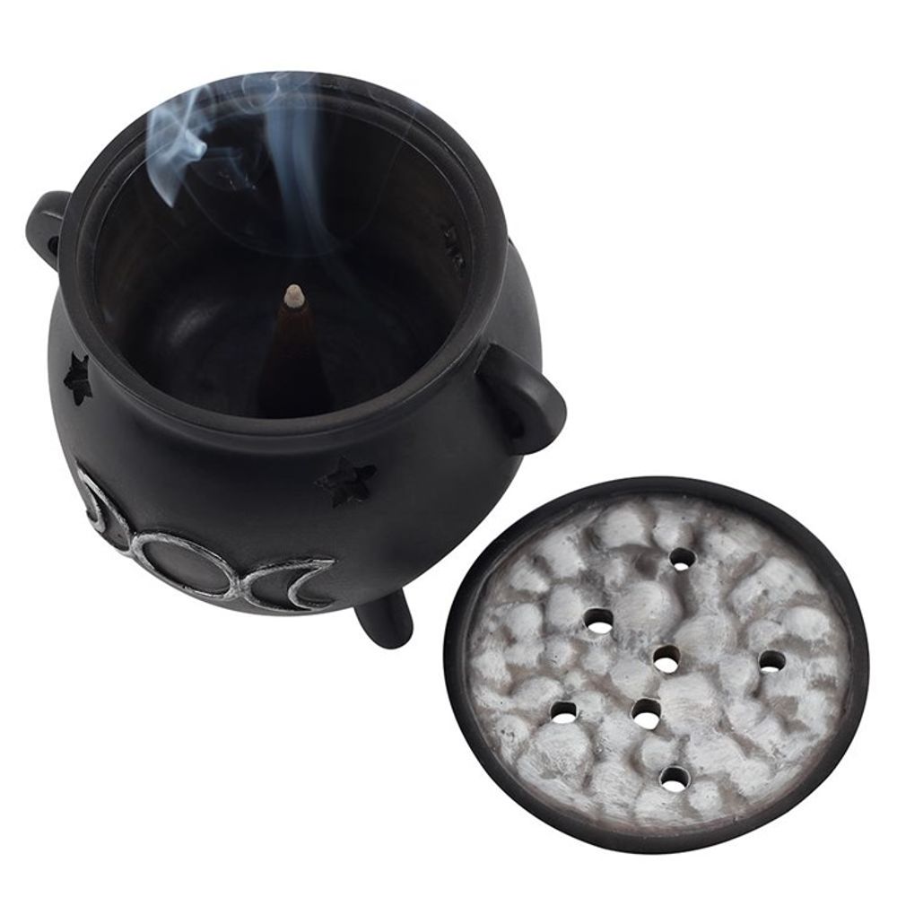 Eleanoras Triple Moon Cauldron Incense Cone Holder Incense Holders