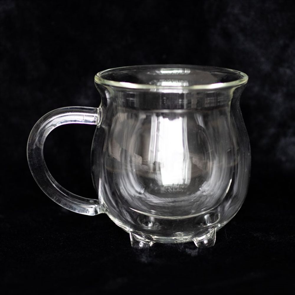 Eleanoras Double Walled Clear Glass Cauldron Mug Mugs