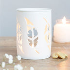 Eleanoras WHITE FEATHER CUT OUT OIL BURNER Oil Burners