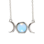 Eleanoras Opalite Triple Moon Necklace Card Jewellery