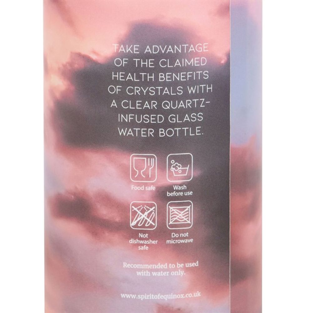 Eleanoras Clear Quartz Body & Soul Glass Water Bottle Drinkware
