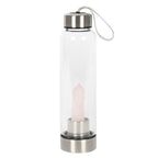 Eleanoras ROSE QUARTZ PURIFYING GLASS WATER BOTTLE Bottles & Flasks