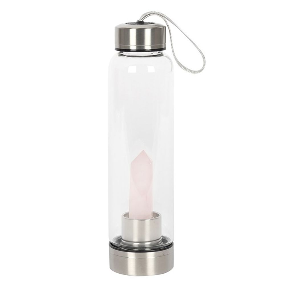 Eleanoras ROSE QUARTZ PURIFYING GLASS WATER BOTTLE Bottles & Flasks