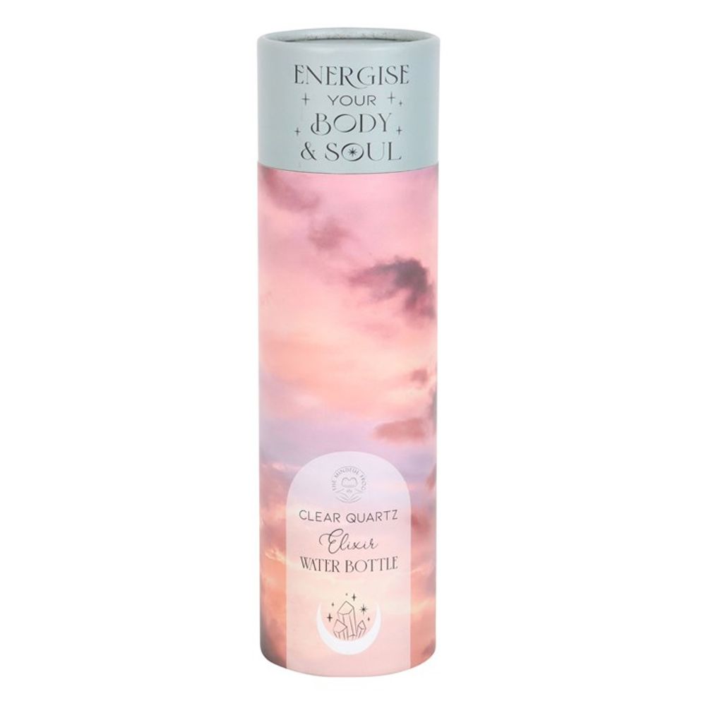 Eleanoras Clear Quartz Body & Soul Glass Water Bottle Drinkware